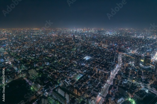 Fototapeta Naklejka Na Ścianę i Meble -  The streets of Tokyo Japan at Night
