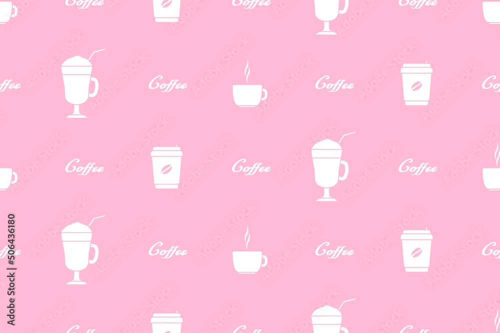 Seamless pattern on the theme of coffee. Seamless pattern on the theme of coffee.