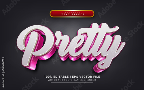 pretty 3d style text effect