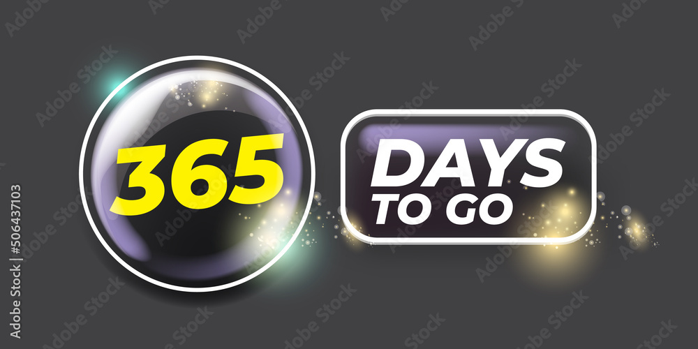 365 days to go countdown blue modern horizontal banner design template. 365 days to go sale announcement grey stylish banner, label, sticker, icon, poster and flyer. 365 days to go countdown blue modern horizontal banner design template. 365 days to go sale announcement grey stylish banner, label, sticker, icon, poster and flyer.