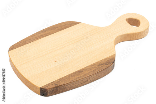 Handmade wooden cutting board made of walnut and beech