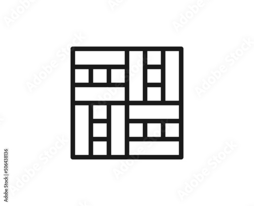 Single line icon of laminate on isolated white background. High quality editable stroke for mobile apps, web design, websites, online shops etc.