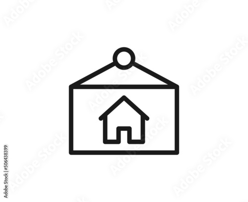 Constraction line icon on white background