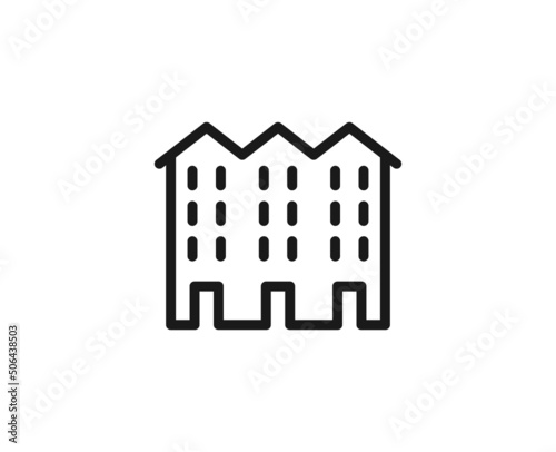 Constraction line icon on white background