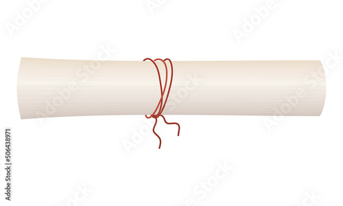 graduation diploma with red rope