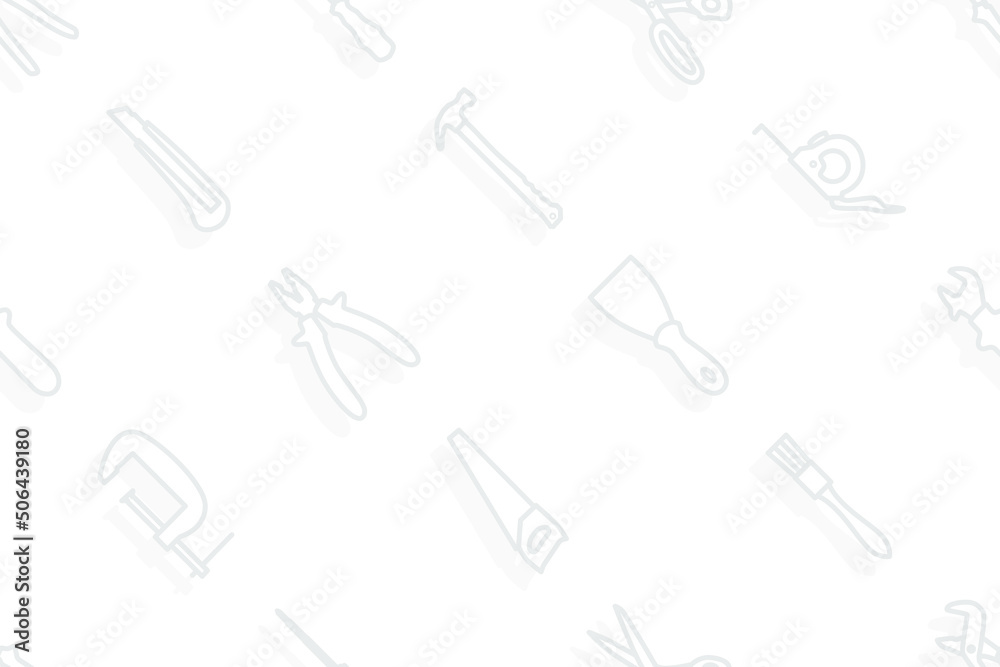 Seamless pattern on the theme of tools and repairs. Seamless pattern on the theme of tools and repairs.
