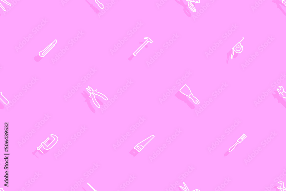 Seamless pattern on the theme of tools and repairs. Seamless pattern on the theme of tools and repairs.