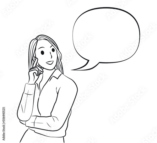 A girl thinking pose