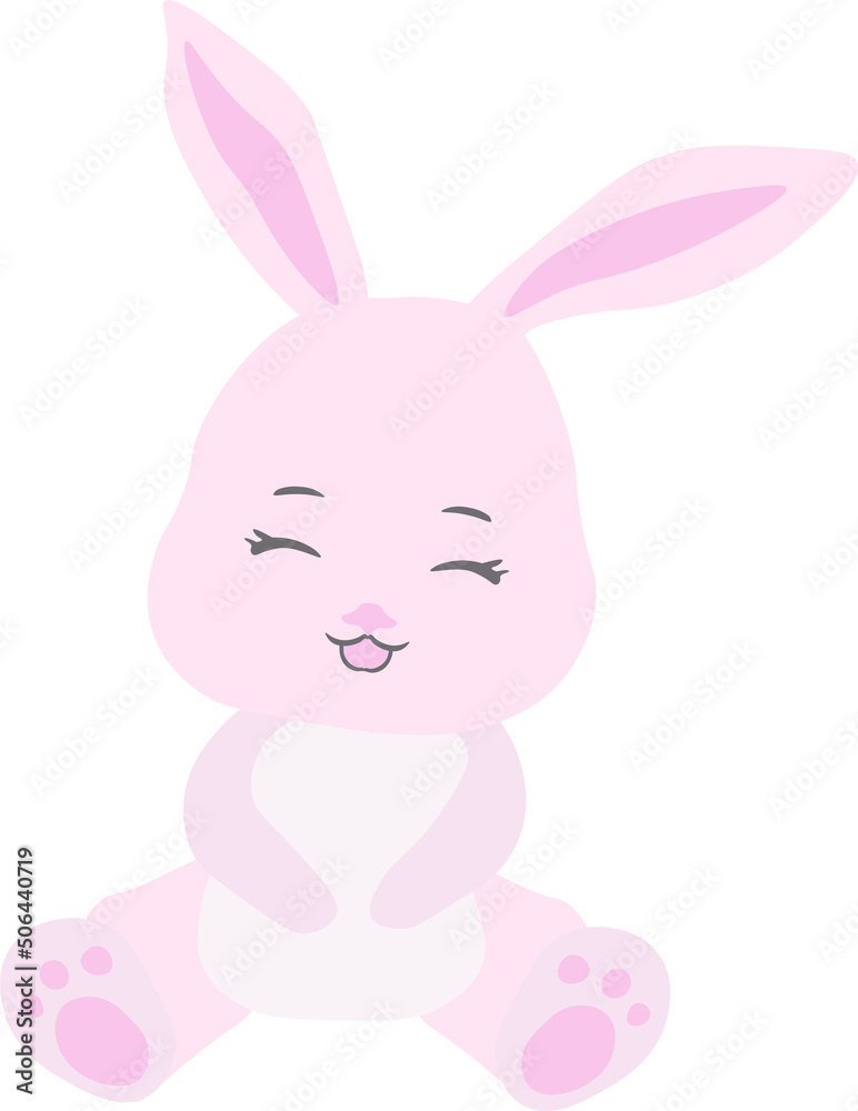 Cute Bunnies isolated Vector illustration on white background. Cute Bunnies isolated Vector illustration on white background.