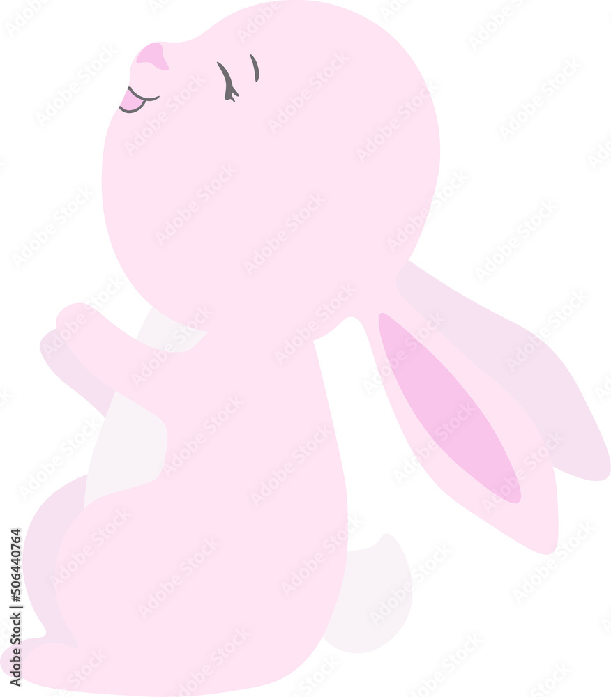 Cute Bunnies isolated Vector illustration on white background. Cute Bunnies isolated Vector illustration on white background.