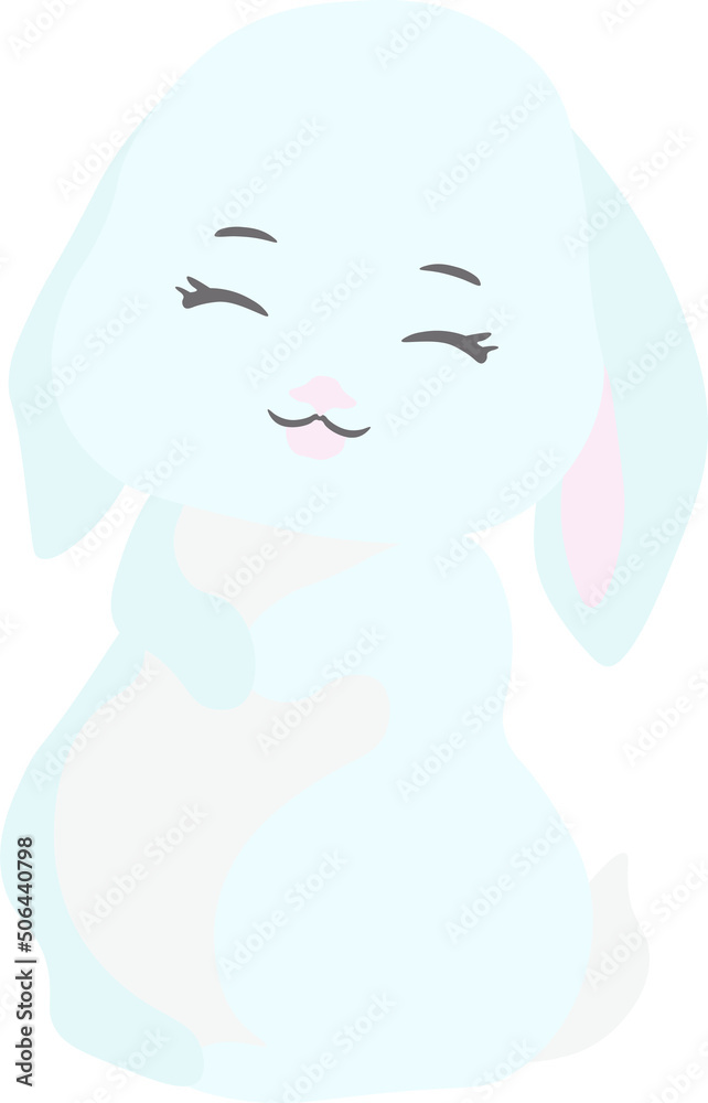 Cute Bunnies isolated Vector illustration on white background. Cute Bunnies isolated Vector illustration on white background.