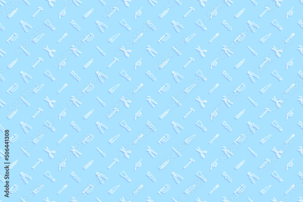 Seamless pattern on the theme of tools and repairs. Seamless pattern on the theme of tools and repairs.