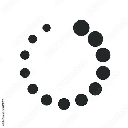 Icon process downloading or updating.  Sign waiting finish update isolated on white background. Vector illustration