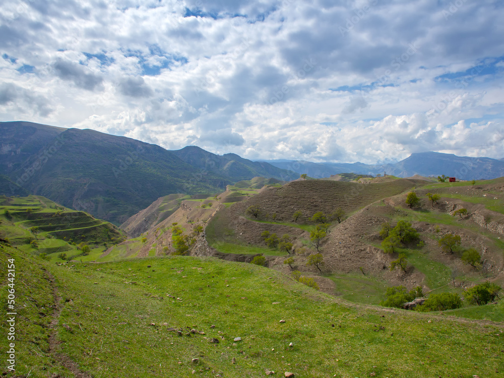 View of mountain ranges at daylight View of mountain ranges at daylight