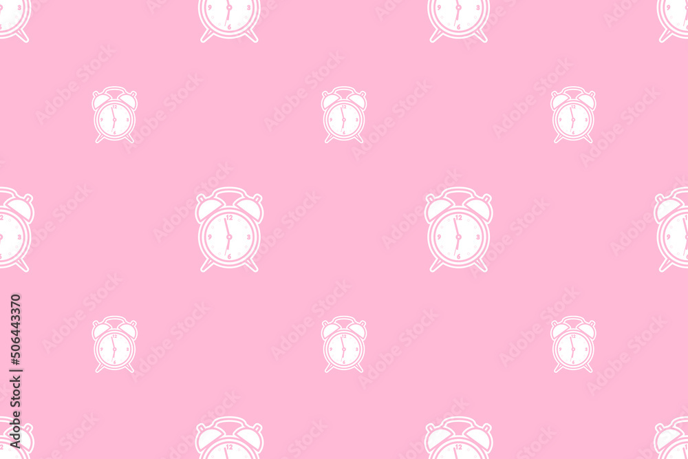 Seamless pattern from alarm clocks. Background on the theme of clocks, alarm clocks. Seamless pattern from alarm clocks. Background on the theme of clocks, alarm clocks.