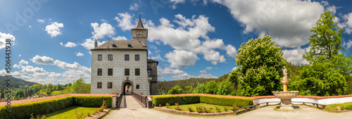 Rozmberk castle - Rosenberg castle - in South Bohemia, Rozmberk nad Vltavou, Czech Republic photo