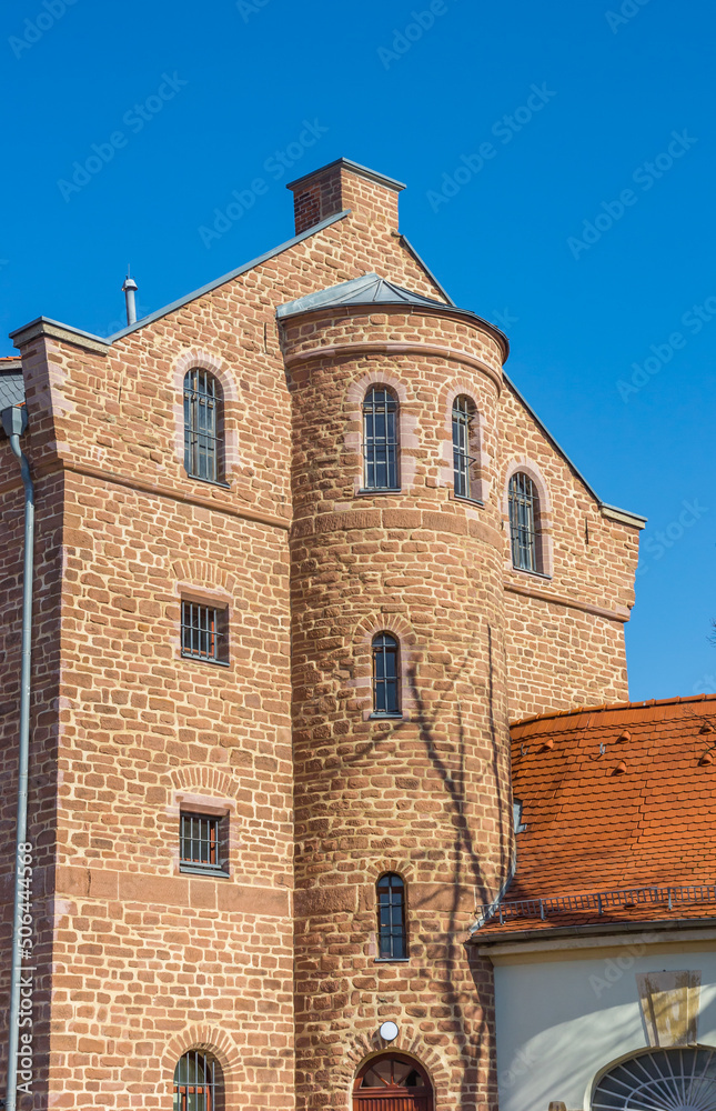 Historic Stendal city gate in the center of Haldensleben, Germany