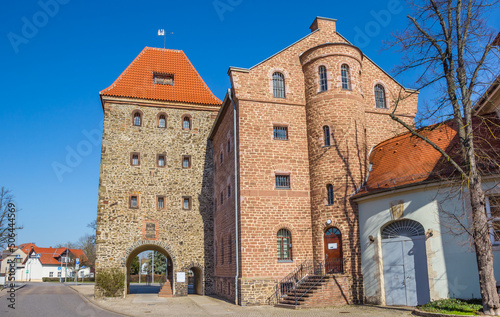 Historic Stendal city gate in the center of Haldensleben, Germany photo