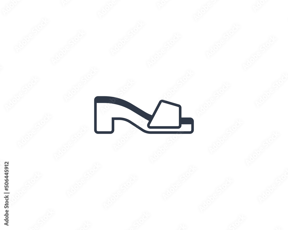 Woman’s Sandal vector flat emoticon. Isolated Sandals illustration. Heeled Sandal icon Woman’s Sandal vector flat emoticon. Isolated Sandals illustration. Heeled Sandal icon