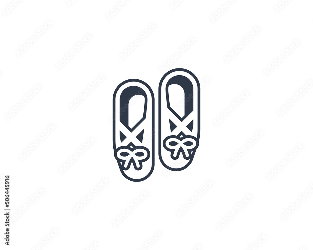Ballet Shoes vector flat emoticon. Isolated Pointe Shoe illustration. Ballet Shoes icon Ballet Shoes vector flat emoticon. Isolated Pointe Shoe illustration. Ballet Shoes icon