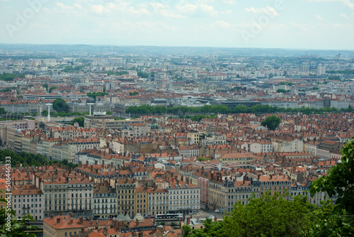 Panoramic view of the beautiful city of Lyon