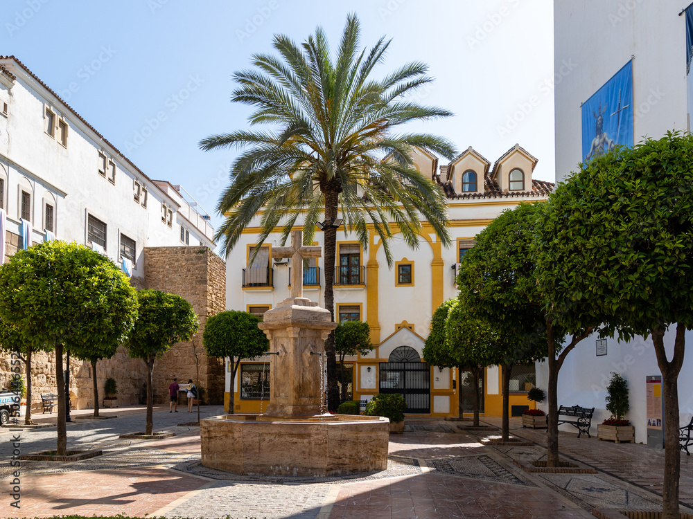 details of the buildings of the historic center of the city of Marbella in the province of Malaga