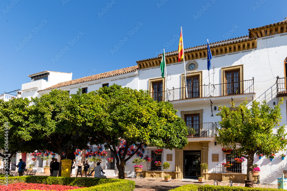 details of the buildings of the historic center of the city of Marbella in the province of Malaga