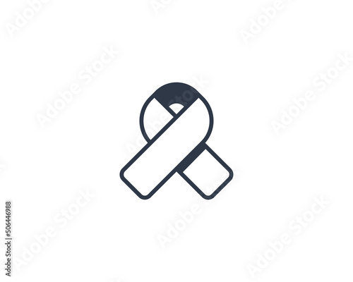 Reminder Ribbon vector flat emoticon. Isolated Reminder Ribbon illustration. Reminder Ribbon icon