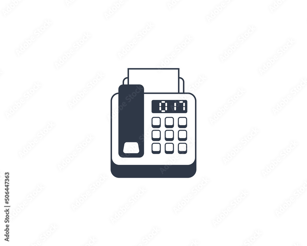Fax Machine Vector Isolated Emoticon. Fax Machine Icon Fax Machine Vector Isolated Emoticon. Fax Machine Icon