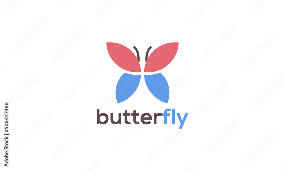 Fototapeta premium Butterfly logo design vector templet, 