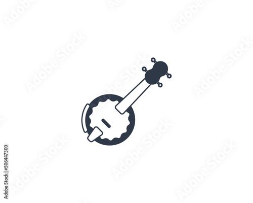 Banjo vector flat emoticon. Isolated Banjo illustration. Banjo icon