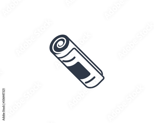 Rolled Newspaper Vector Isolated Emoticon. Newspaper Icon