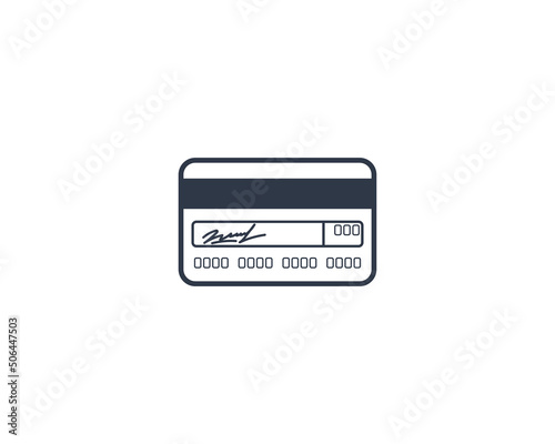 Credit Card Vector Isolated Emoticon. Credit Card Icon