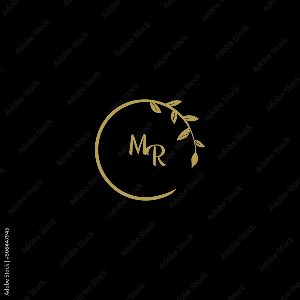MR Initial Letter handwriting logo hand drawn template vector logo for ...