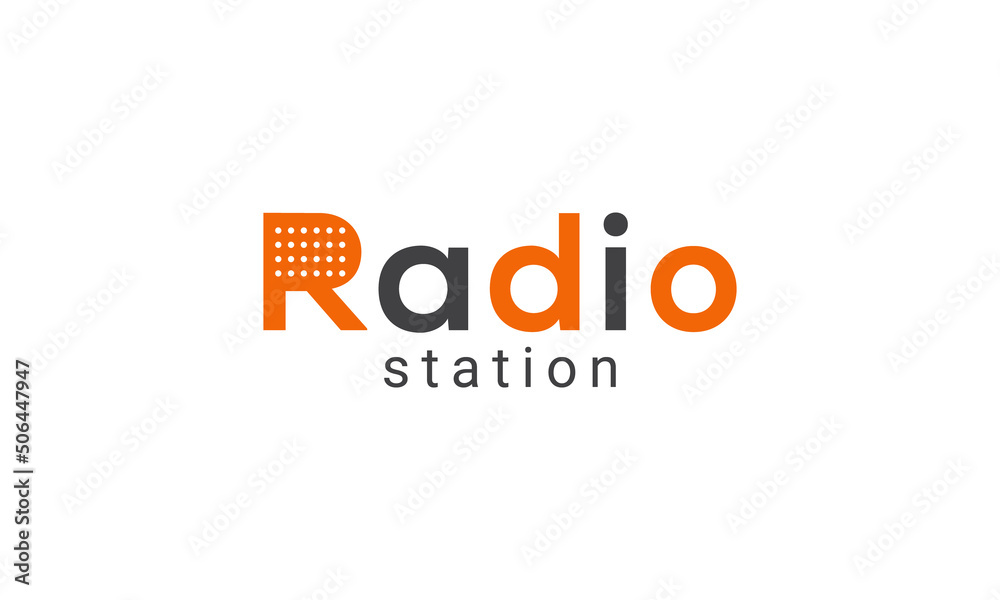 Radio Station logo design vector templet, 