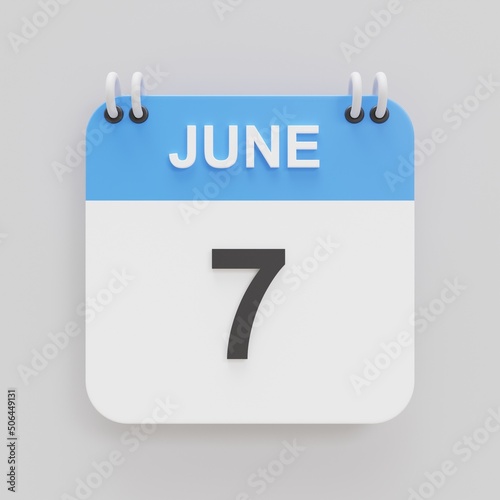 3d rendering of calendar icon