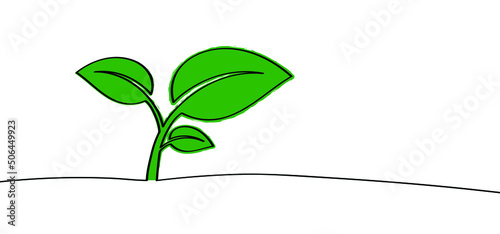 Go Organic, vegan with leaves, Bio, eco icon or symbol. lactose free, no meat, healthy, fresh food. Green logo. Vegetarian healthy food. Nature, ecology. Plant growing out of the ground with leaf. 