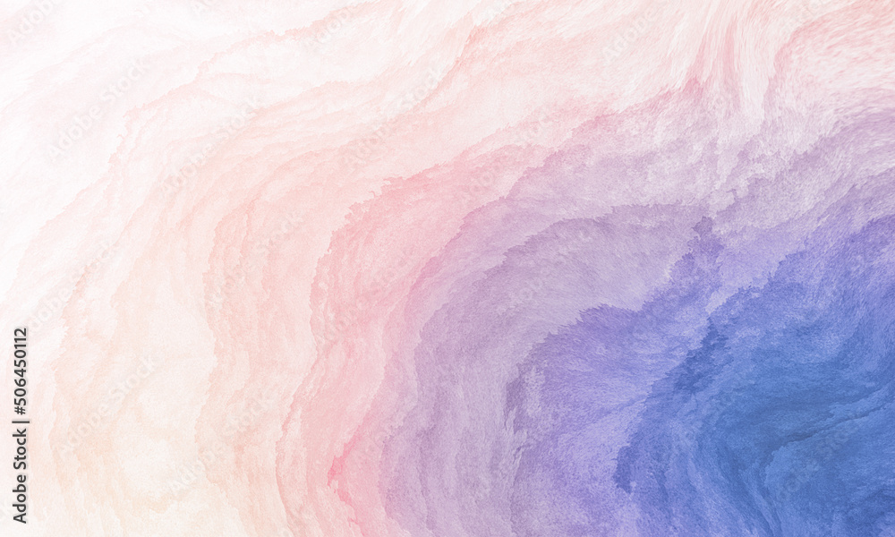 Abstract art pink purple blue pastel gradient paint background with liquid fluid grunge texture.