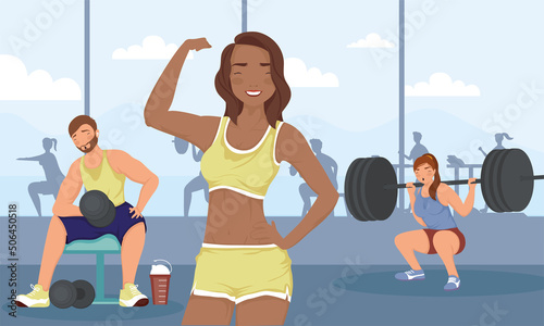persons training in gym