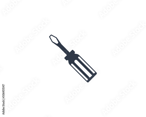 Screwdriver Vector Isolated Emoticon. Screwdriver Icon