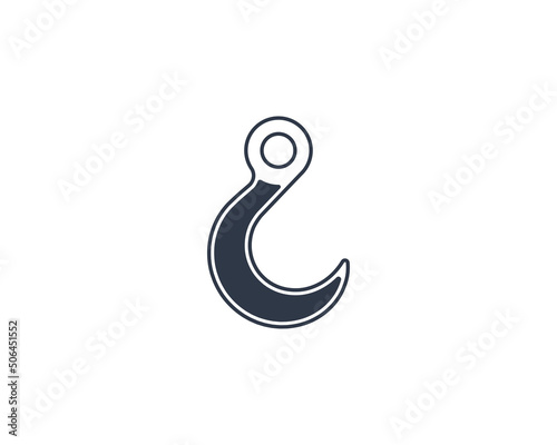 Hook Vector Isolated Emoticon. Hook Icon