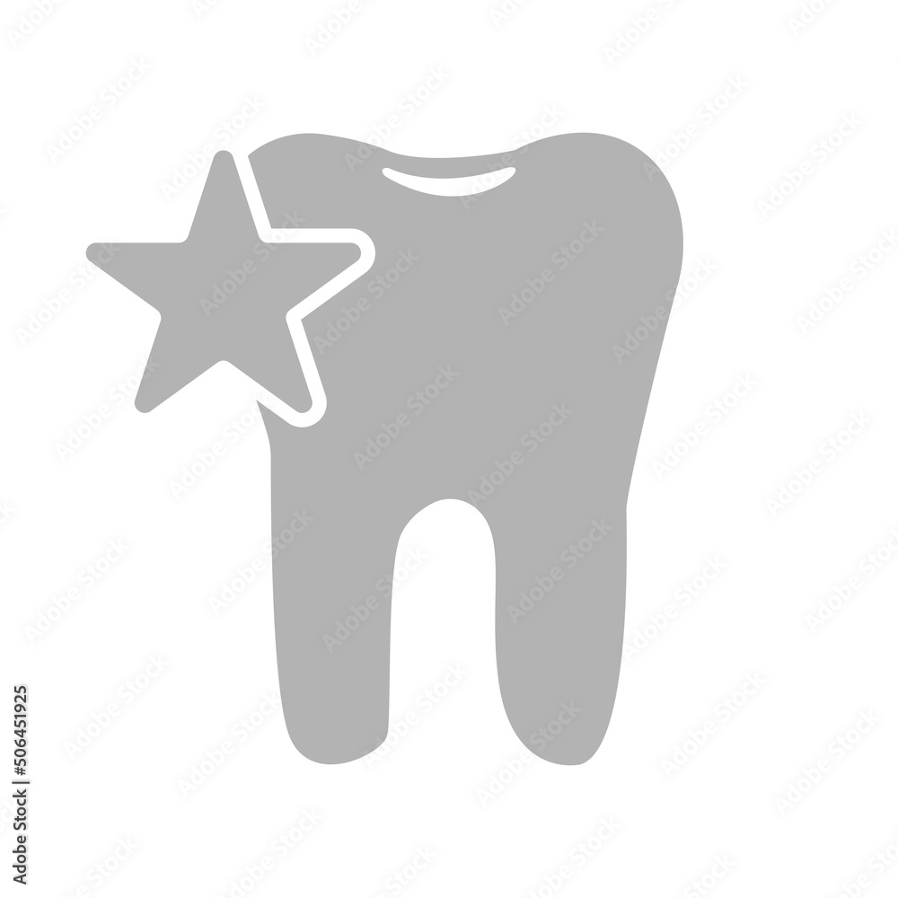 image of a healthy tooth on a white background, vector illustration