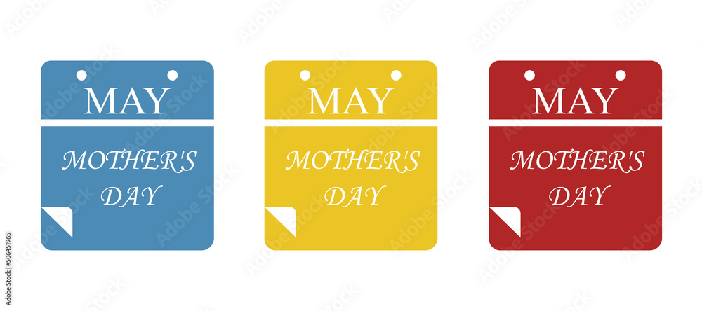 Obraz premium calendar for mothers day, vector illustration