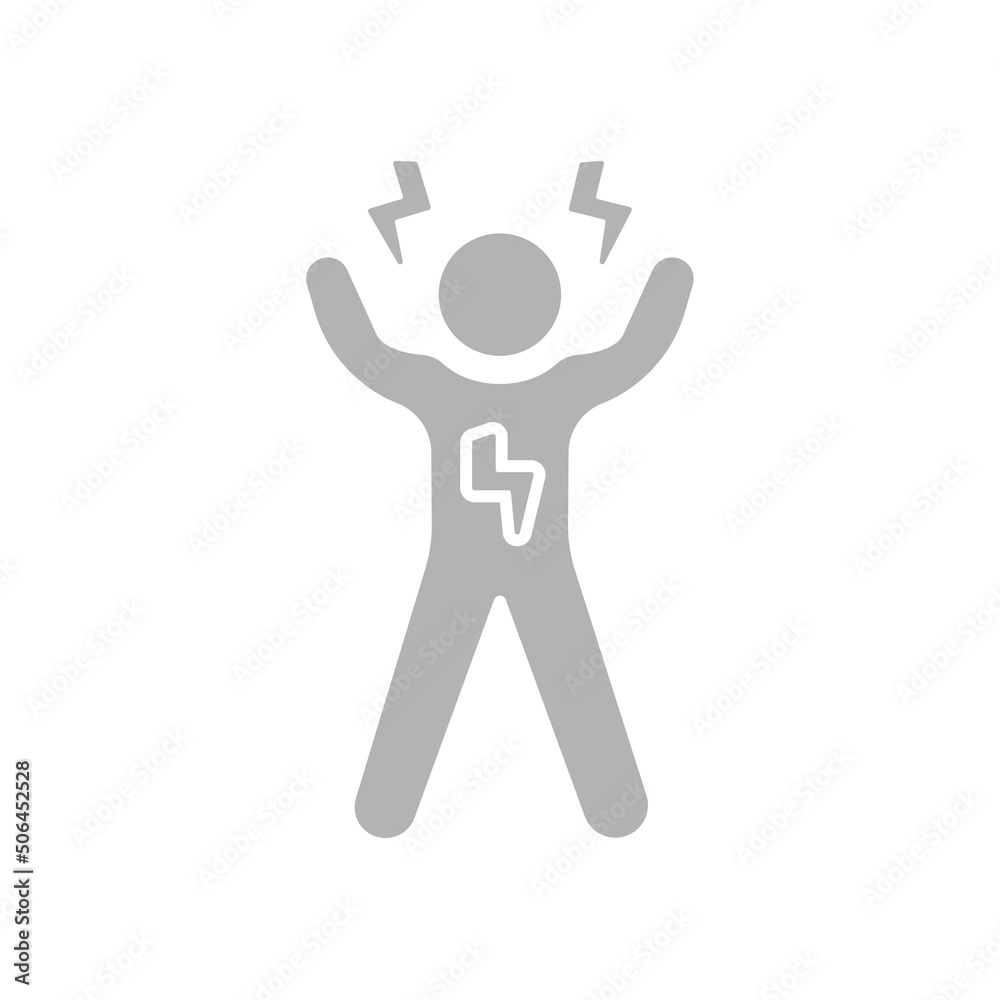man icon, energetic man concept, vector illustration man icon, energetic man concept, vector illustration
