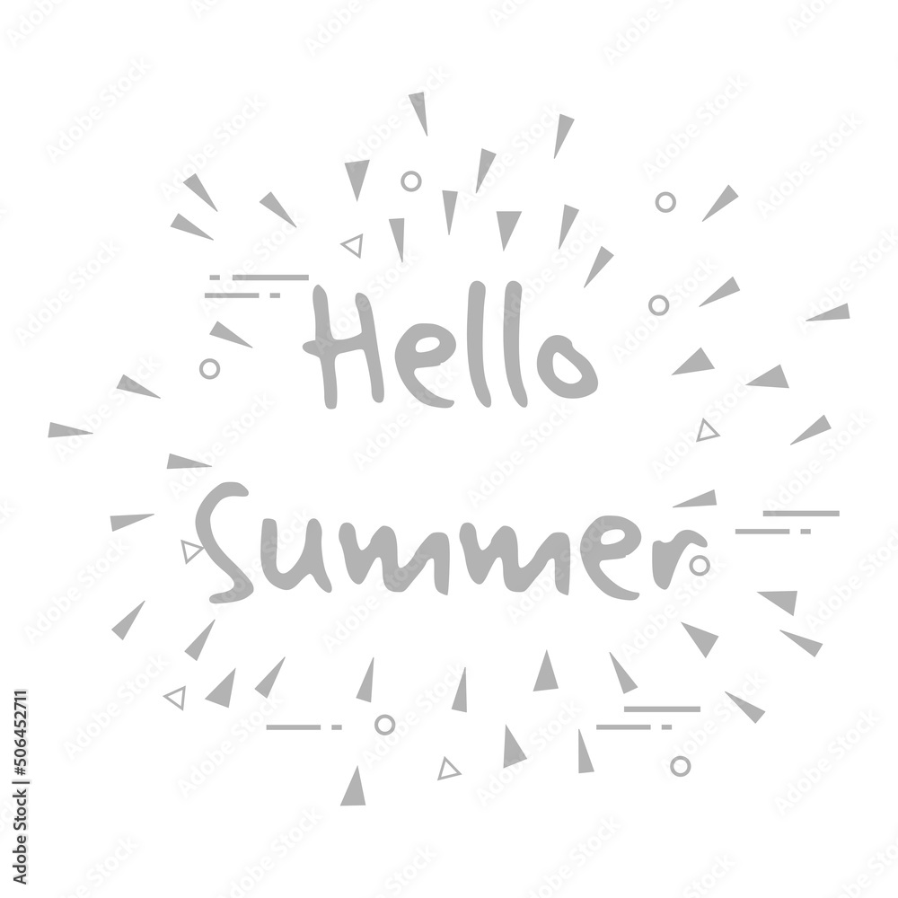 PICTURE OF HELLO SUMMER, SUMMER CONCEPT, VECTOR ILLUSTRATION