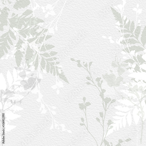 Fototapeta Naklejka Na Ścianę i Meble -  Delicate watercolor botanical digital paper floral background in soft basic nude beige tones