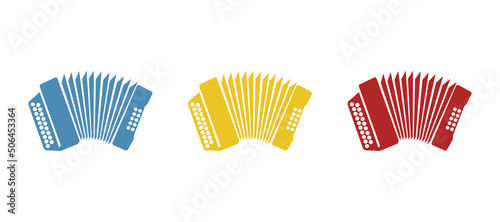 accordion icon on a white background, vector illustration photo