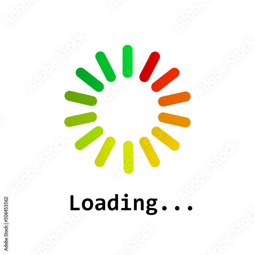 download circle icon, download concept, vector illustration