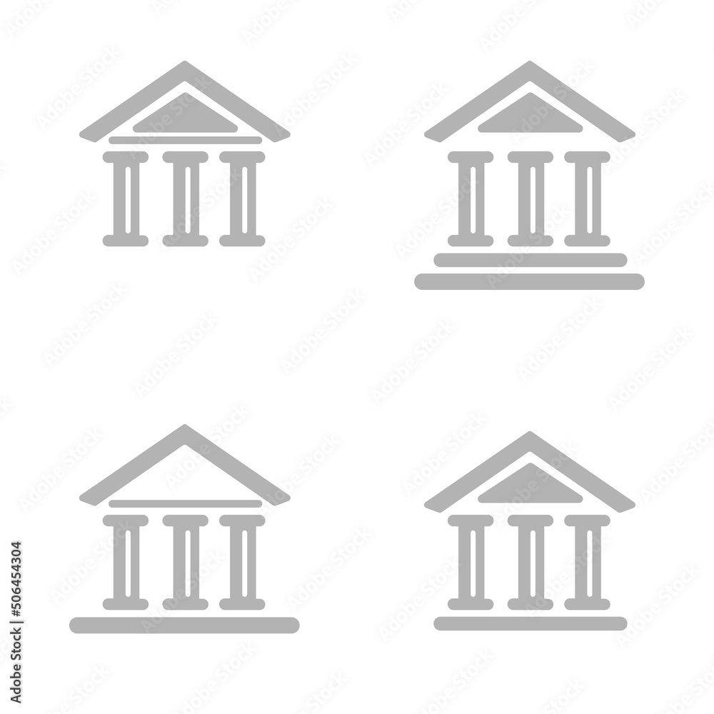 Court building icon, on white background, vector illustration Court building icon, on white background, vector illustration