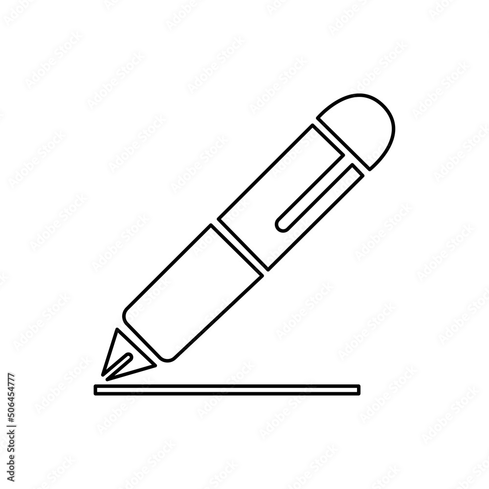 pen icon on a white background, vector illustration pen icon on a white background, vector illustration
